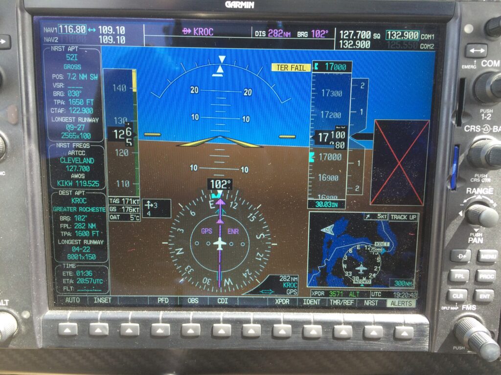 Cruising at 17,000 feet 
