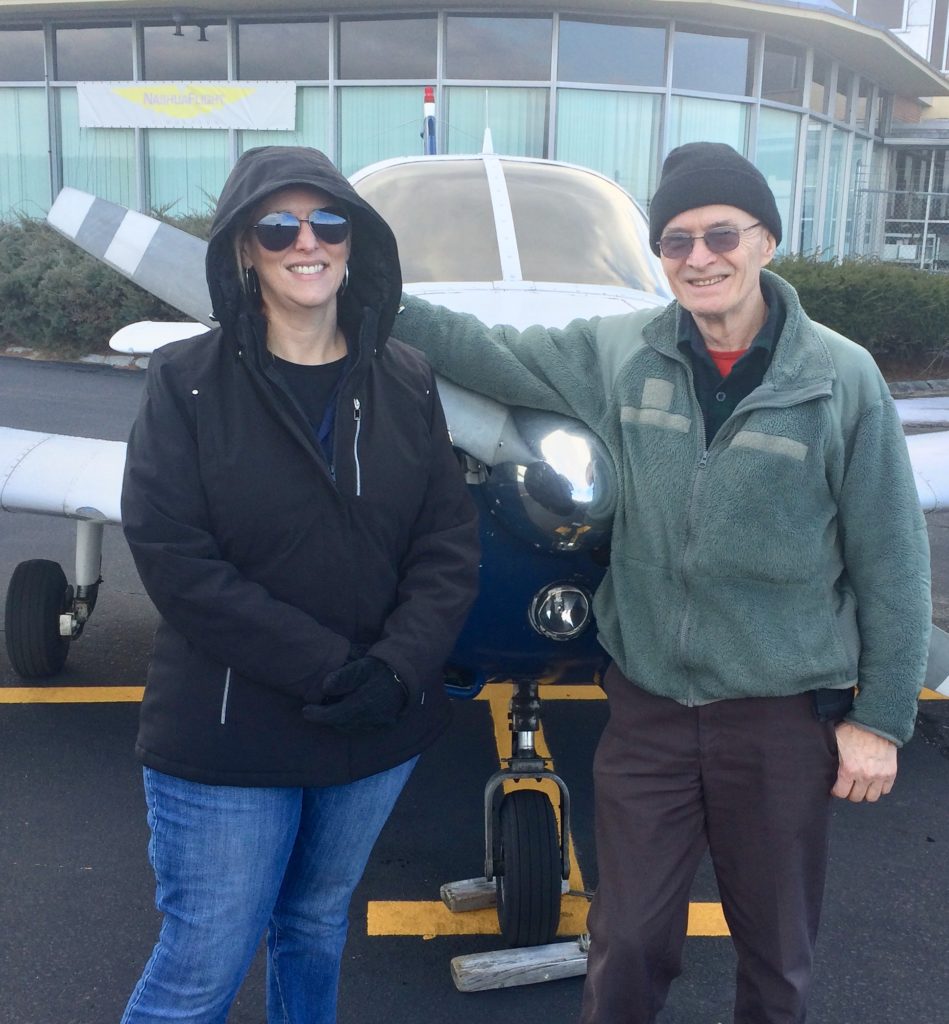 Steve completes and Instrument Proficiency Check, IPC with Beth Arsenault, CFII