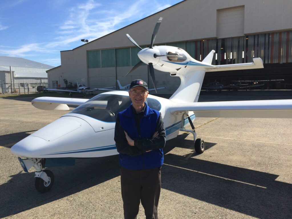 Steve Wightman with his PT6 Powered Super Seawind, N71RJ in Bedford MA